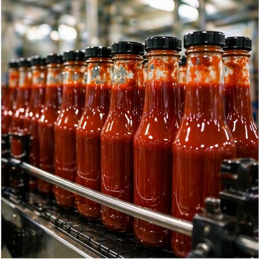 Sauce production line at Paradise Food & Beverage Co.